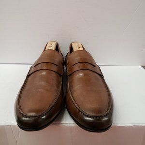 M. Gemi Dress Shoes Leather Loafers Sz 43 Brown